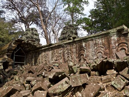 Architecture of ancient temple complex Angkor, Siem Reap, Cambodiaの写真素材