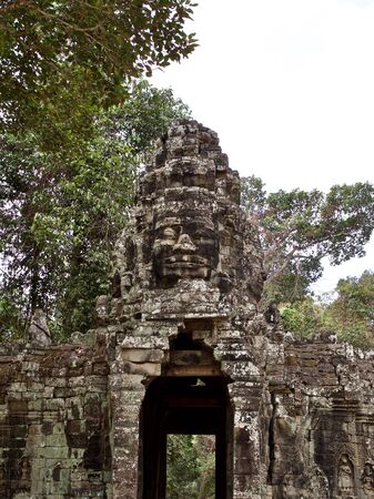 Architecture of ancient temple complex Angkor, Siem Reap, Cambodiaの写真素材