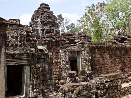 Architecture of ancient temple complex Angkor, Siem Reap, Cambodiaの写真素材