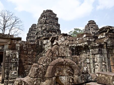 Architecture of ancient temple complex Angkor, Siem Reap, Cambodiaの写真素材
