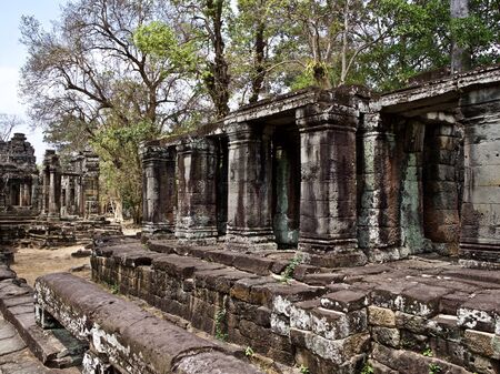 Architecture of ancient temple complex Angkor, Siem Reap, Cambodiaの写真素材