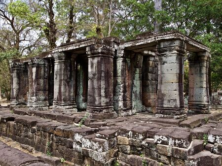 Architecture of ancient temple complex Angkor, Siem Reap, Cambodiaの写真素材