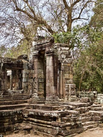 Architecture of ancient temple complex Angkor, Siem Reap, Cambodiaの写真素材