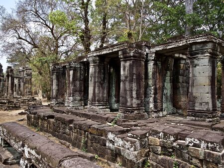 Architecture of ancient temple complex Angkor, Siem Reap, Cambodiaの写真素材