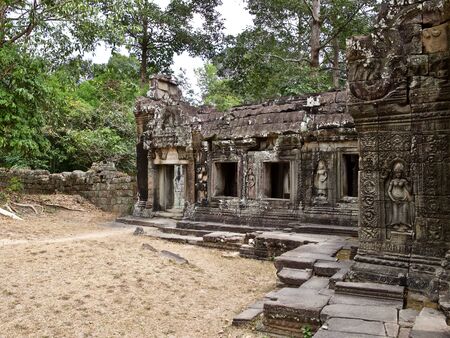 Architecture of ancient temple complex Angkor, Siem Reap, Cambodiaの写真素材