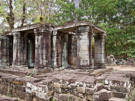 Architecture of ancient temple complex Angkor, Siem Reap, Cambodiaの写真素材