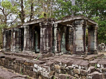 Architecture of ancient temple complex Angkor, Siem Reap, Cambodiaの写真素材