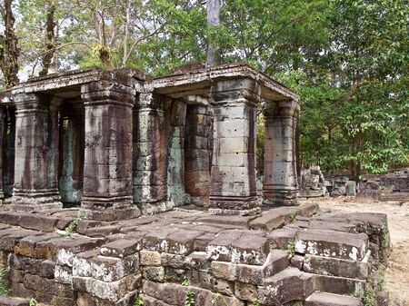 Architecture of ancient temple complex Angkor, Siem Reap, Cambodiaの写真素材