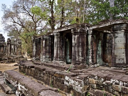 Architecture of ancient temple complex Angkor, Siem Reap, Cambodiaの写真素材