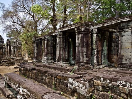 Architecture of ancient temple complex Angkor, Siem Reap, Cambodiaの写真素材