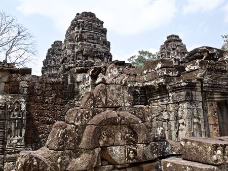 Architecture of ancient temple complex Angkor, Siem Reap, Cambodiaの写真素材
