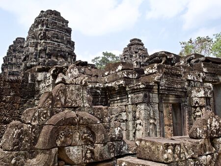 Architecture of ancient temple complex Angkor, Siem Reap, Cambodiaの写真素材
