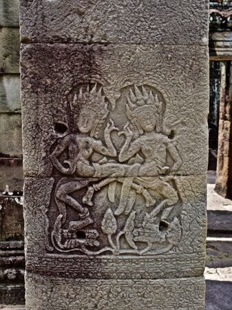 Architecture of ancient temple complex Angkor, Siem Reap, Cambodiaの写真素材