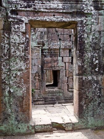 Architecture of ancient temple complex Angkor, Siem Reap, Cambodiaの写真素材