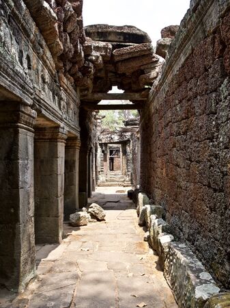 Architecture of ancient temple complex Angkor, Siem Reap, Cambodiaの写真素材