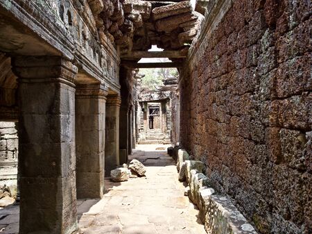 Architecture of ancient temple complex Angkor, Siem Reap, Cambodiaの写真素材
