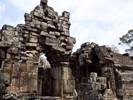 Architecture of ancient temple complex Angkor, Siem Reap, Cambodiaの写真素材