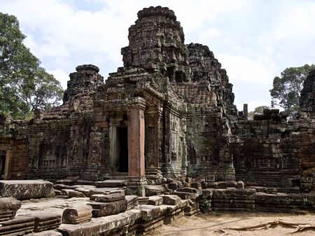 Architecture of ancient temple complex Angkor, Siem Reap, Cambodiaの写真素材