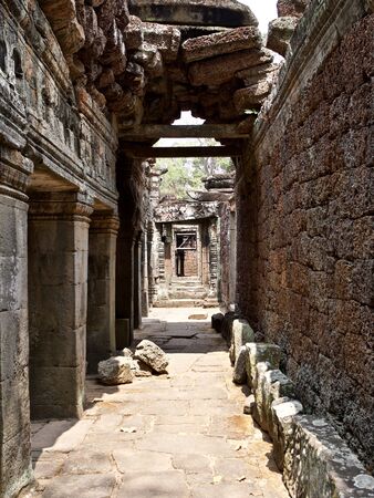 Architecture of ancient temple complex Angkor, Siem Reap, Cambodiaの写真素材