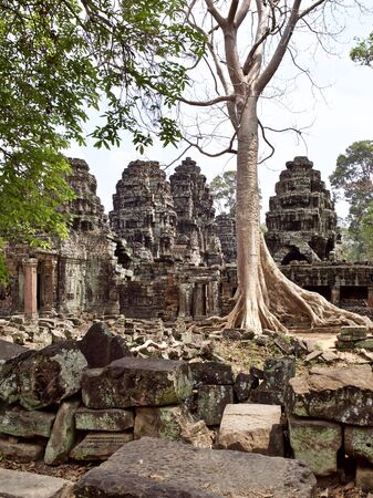 Architecture of ancient temple complex Angkor, Siem Reap, Cambodiaの写真素材