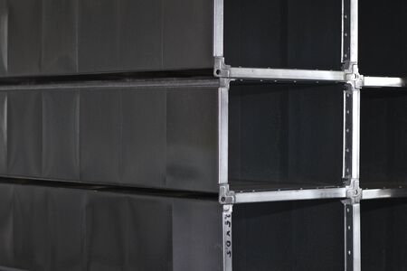 Elements and parts made of galvanized sheet for various ventilation systems, Russiaの写真素材