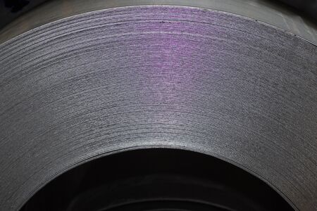 Rolls of cold-rolled galvanized steel in stock, Russiaの写真素材