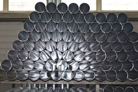 Elements and parts made of galvanized sheet for various ventilation systems, Russiaの写真素材