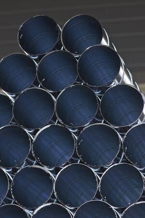 Elements and parts made of galvanized sheet for various ventilation systems, Russiaの写真素材