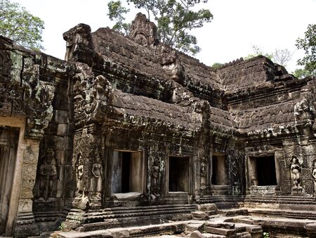 Architecture of ancient temple complex Angkor, Siem Reap, Cambodiaの写真素材