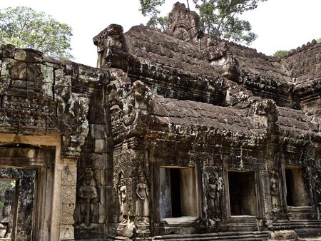 Architecture of ancient temple complex Angkor, Siem Reap, Cambodiaの写真素材