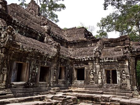 Architecture of ancient temple complex Angkor, Siem Reap, Cambodiaの写真素材
