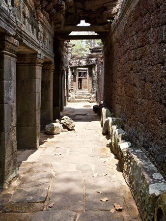 Architecture of ancient temple complex Angkor, Siem Reap, Cambodiaの写真素材