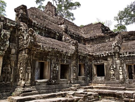 Architecture of ancient temple complex Angkor, Siem Reap, Cambodiaの写真素材