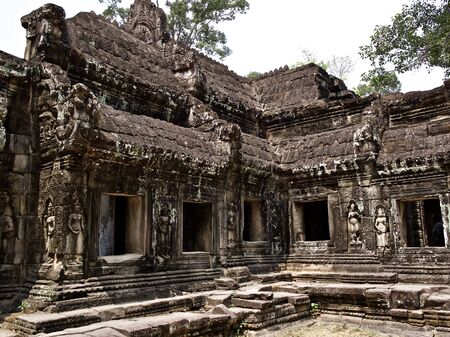 Architecture of ancient temple complex Angkor, Siem Reap, Cambodiaの写真素材