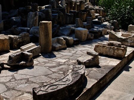 Archaeological excavations of ancient Greek civilization, the island of Cyprusの写真素材