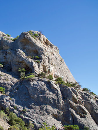 Mountains and rocks on the Black Sea coast, Novy Svet, Crimeaの写真素材