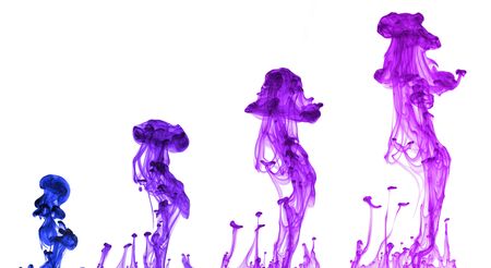 Colored Ink Splashの写真素材