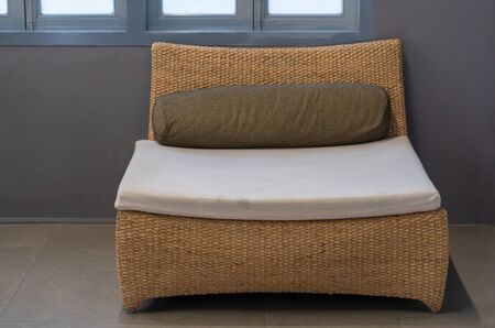 Modern sofa is made from natural plant fibers interior decoration contemporary