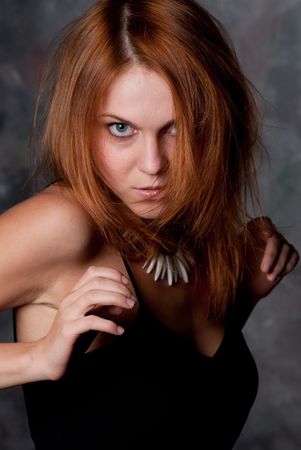 young beautiful girl looking at you