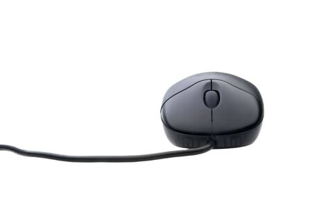 Isolated black pc mouseの写真素材