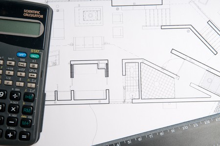 architecture blueprint & toolsの写真素材