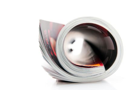 rolled magazineの写真素材