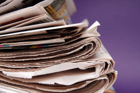Stack of newspapersの写真素材