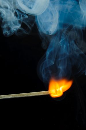 Burning matchの写真素材