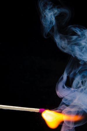 Burning matchの写真素材
