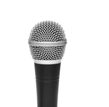 Microphone isolated on whiteの写真素材
