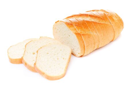 Sliced bread isolated on white