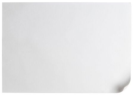 White page curlの写真素材