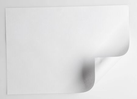 White page curlの写真素材