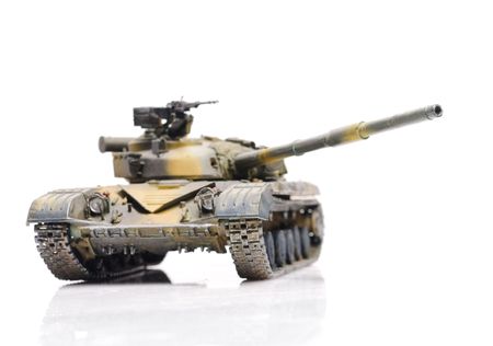 Scale model of russian tank. Focused on turret.の写真素材